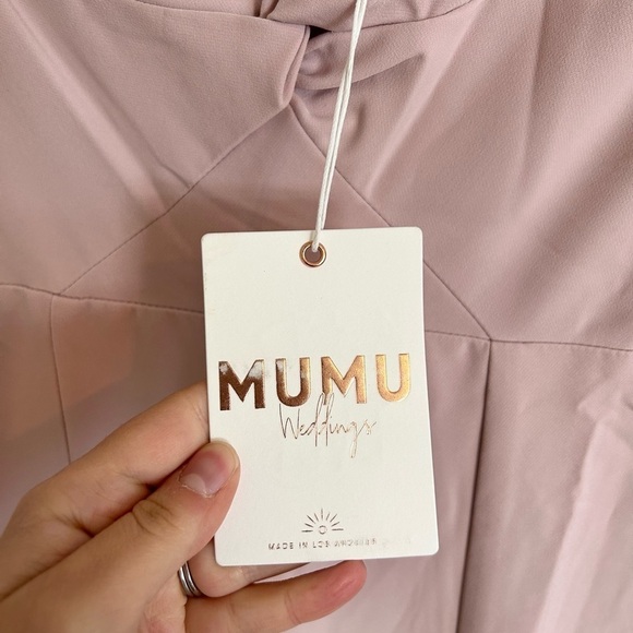 Show Me Your MuMu | Zurich knot gown maxi pale pink crepe size SM - Picture 5 of 7